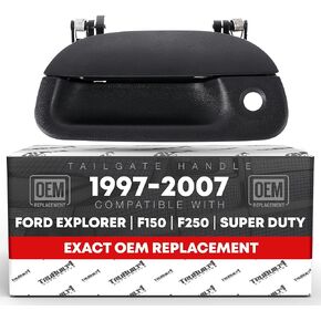 Tailgate Handle Assembly - Compatible with 1997-2007 Ford Explorer Sport Trac, Ford F-150 (Heritage), F-250 (Light Duty), Super Duty - Textured - OEM 7L3Z-9943400AA, XL3Z-9943400-AAA, 80238