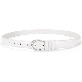 SANSTHS Women Leather Belt for Jeans Fashion Ladies Dress Belt With Single Prong Buckle