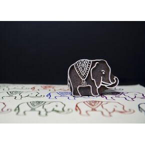 Royal Elephant Wooden Block Stamp