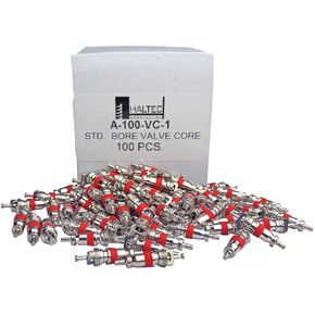 Haltec (100 Heat Resistant Standard Bore Valve Stem Cores for Car Truck Bus