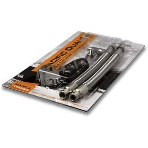 Pacific Dualies 18000 7 Inch Braided Stainless Steel Valve Stem Extension System - Set of 2