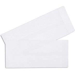 Juvale 50-Count #14 White Policy Business Envelopes, 11.5 x 5 Inches - Long Envelopes with Peel a Stick for Cash, Money, Checks, Letters, Mailing