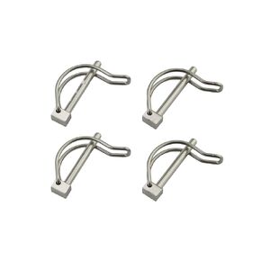 Keehui Quick Lock Release Trailer Towing Coupler Safety Pin Stainless Steel 316 Dia 4.5MM(3/16in)Cotter pins Bicycle Stroller Cargo Boat Stage Leg Hitch Hook Clip (4)