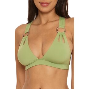 BECCA Women's Color Code Ring Bikini Top, Adjustable, Tie Back, Swimwear Separates
