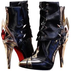 KIRA KIRA Genshin Impact Arlecchino Cosplay Shoes DokiDoki-SR Fontaine Cosplay Fatui Harbinger Arlecchino High Heeled Shoes