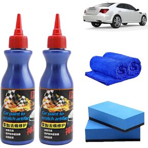 Scratch Repair Wax for Car, 2024 New Car Scratch Remover Kit, Scratch Remover for Vehicles, Car Wax Scratch Remover, Car Paint Scratch Repair, Car Scratch Remover for Deep Scratches (2pcs)