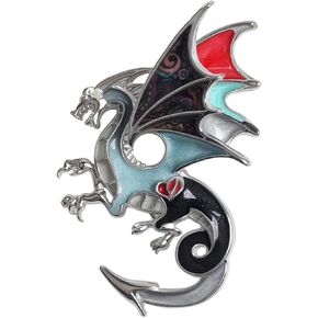 Alloy Fantasy Dinosaur Dragon Brooch Enamel Pins for Women Lady Girl Fashion Jewelry Gift