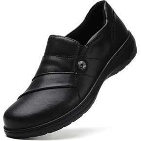 Black Loafers for Women Orthopedic Shoes Womens Slip-Ons Shoes Penny Loafers Leather Loafers Dress Shoes Work Shoes Business Shoes