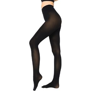 Women's 80 Denier Semi Opaque Tights High Waist Soft Solid Color Footed Pantyhose