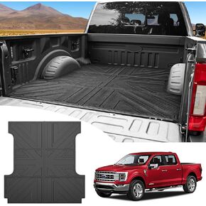 Truck Bed Mat Compatible with 2015-2024 Ford F150 5.5FT CrewCab Short Bed Liner All Weather Protection TPE Rear Trunk Bed Liner Cargo Mat for 15-24 Ford F-150 Pickup Accessories