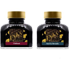 Diamine - 80ml Fountain Pen Ink 2 Pack - Oxblood & Aurora Borealis