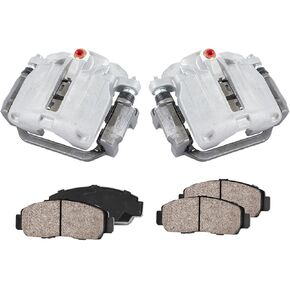 Callahan CCK11434 [2] REAR Premium Loaded OE Caliper Assembly Set + Quiet Low Dust Ceramic Brake Pads