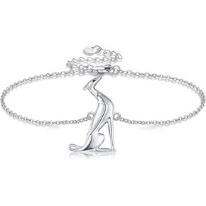 Greyhound Whippet Bracelet 925 Sterling Silver Greyhound Jewelry Gifts for Women