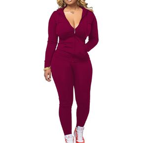 Mrskoala Two Piece Outfits for Women Jogger Sets Workout Sweat Suits Tracksuit Pants Set