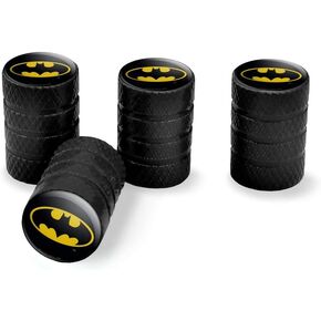 Batman Classic Bat Shield Logo Tire Rim Wheel Aluminum Valve Stem Caps