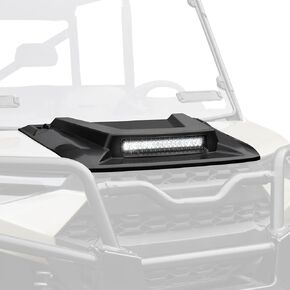 Hood Scoop with Spotlight for Polaris Ranger XP 1000/ Crew XP 1000 2018+, Front Sport Hood Cover with Auxiliary Light for Polaris Ranger XP 1000 / Ranger 1000 XP Crew 2018-2024 Accessories
