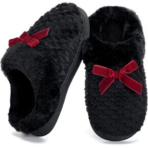 WateLves Girls Slippers Kids Slip On Winter House Shoes Anti-Slip Soft Coral Fleece Slipper for Indoor & Outdoor