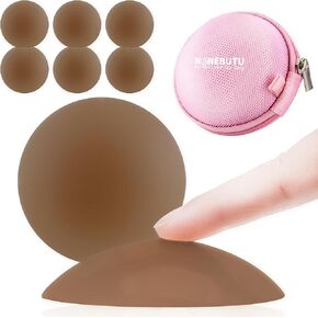 4 Pairs Pasties Nipple Covers with Travel Box, Reusable Silicone Breast Petals for Women
