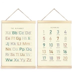 cgbhw الفصول الدراسية ديكور الأبجدية ملصق شماعات الإطار مجموعة من 2، الأبجدية لجدار الفصول الدراسية، حزمة ديكور الفصول الدراسية ما قبل المدرسة، الحضانة رياض الأطفال غرفة الأطفال التعليمية جدار الفن شنقا ديكور in Kuwait