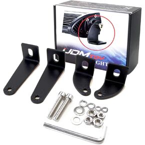 iJDMTOY 2-Pack Universal Side Mounting Brackets Compatible with Straight or Curved LED Light Bar (Most 20 30 40 42 50 52 Inches)
