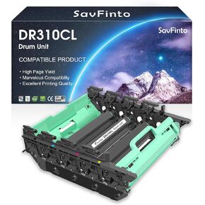 DR310CL DR-310CL Imaging Drum Unit Replacement for Brother DR310 Drum for HL-4150CDN, HL-4570CDW, HL-4570CDWT, MFC-9460CDN, MFC-9560CDW, MFC-9970CDW Printer (25,000 Pages, B/C/M/Y, 4-Pack