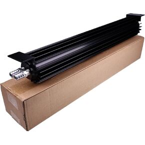 Universal Oil Cooler 562DSL-18 18" Oil Cooler 2 Dual Pass Transmission 2 Holes 1/4" NPT 18 Rows Barb Fittings Universal