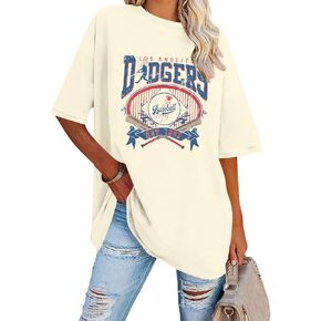 Baseball Shirts for Women Oversized Game Day Baseball Fan Shirt Baseball Mama Casual Short Sleeve Shirt