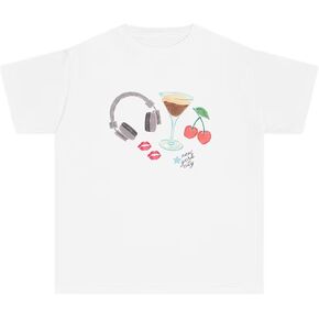 Graphic Crop Baby Tees for Women Y2k Cute T-Shirt Short Sleeve Slim Fit Crop Top Aesthetic Vintage Summer Streetwear