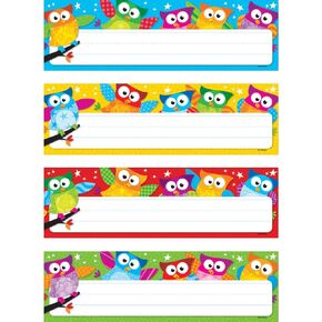 TREND enterprises, Inc. Owl-Stars! Desk Toppers Name Plates VAR. Pk., 32 ct