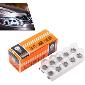 Pack-10 Car 1016 21/5W Brake Light, 12V BAY15D Double Contact High and Low Leg Double Filament Halogen Lamp, Super Bright Shockproof Bulb Replacement, Universal for Cars (Transparent #01)