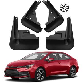Car Mud Splash Guards Mud Flaps Fender Kit for Toyota Corolla Sedan SE LE 2020 2021 2022 2023 2024 Mudguard Accessories Front and Rear 4-PC Set