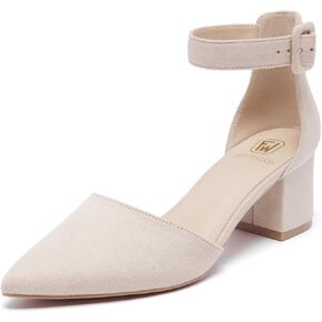 Women's Closed Toe Heel Pumps Low Chunky Block Comfortable Dress Work Shoes