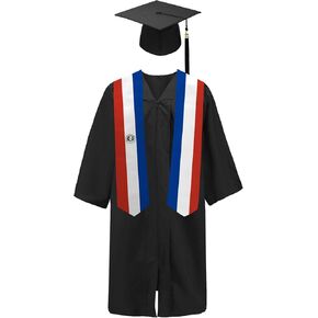 Paraguay Flag Graduation Sash/Stole/Scarf 180X13CM Double Sided for Study Aboard International Students Graduation Decoration Item Gift