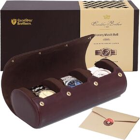 Genuine Leather Watch Roll Case - Luxurious Protection & Organization for Your Valuable Timepieces
