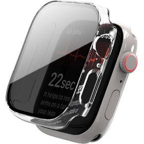 for Apple Watch Series 9/8/7 Privacy Screen Protector Case 41mm, [Anti-Peeping] Ultra-Thin Protective Bumper Cover for Apple Watch Series 9/8/7 41mm, 2 Pack, Clear