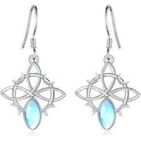 Moonstone Lotus Earrings for Women 925 Sterling Silver Lotus Flower Leverback Earrings Lotus Jewelry Gifts for Women Girls Mom Daughter Wife