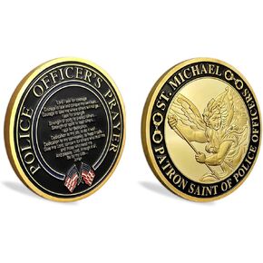 St. Michael Patron Saint Challenge Coin Police Officer Law Enforcement Military Coin