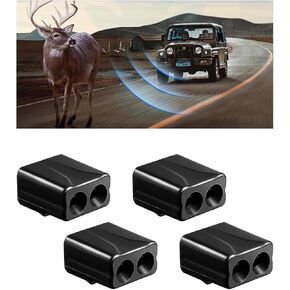 Car Deer Whistles, Auto Deer Whistle Warning Device, Car Dual Construction Animal Alert Save A Deer Avoids Collisions, Universal Deer Repeller for Cars, Trucks, Motorcycles (4 PCS)