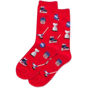 Hotsox Kid's Hockey Crew Socks 1 Pair, Red