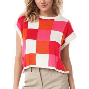 Summer Women Short Cap Sleeve Sweater Cute Trendy Fashion Knit Tops
