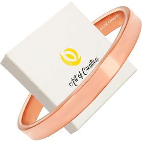 Pure Copper Bracelet handmade Plain Solid Cuff Bangle Adjustable Carpal Kada From India Carpal Tunnel for Men and Women Jewelry | for Unisex