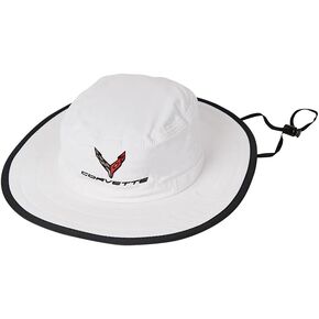 C8 Corvette Bucket Hat - Adjustable Mens Outdoor Sun Cap - Officially Licensed Headwear by GM