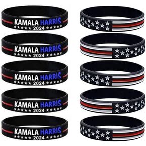 Kamala Harris Bracelets 2024 Vote Bracelet Kamala Merch Silicone Wristbands Patriotic Bracelet for Women Men Kamala Harris Merch Kamala Harris for President