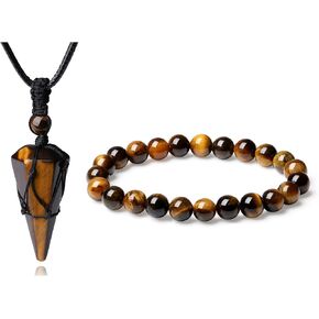 XIANNVXI Tigers Eye Bracelets & Necklace
