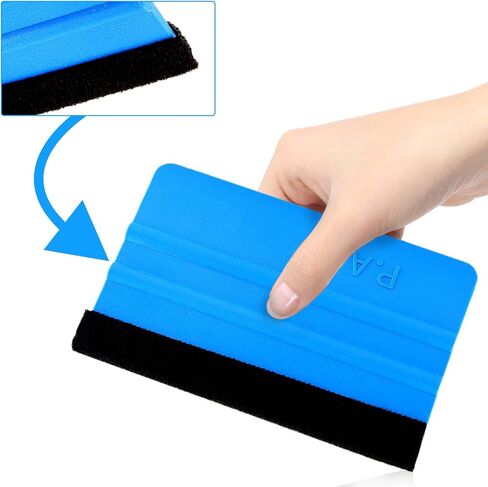 10 عبوات من ممسحة حافة اللباد للفينيل - مكشطة بلاستيكية مقاس 4 بوصة، أداة وضع الملصقات الجرافيكية - لون نافذة السيارة، ورق حائط، ملصق لاصق in Kuwait