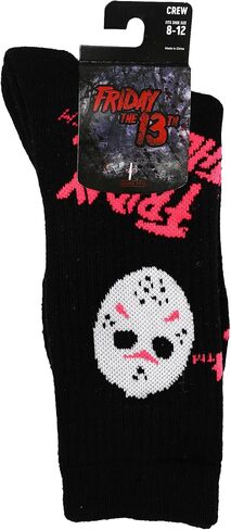 جوارب Bioworld Friday The 13th Jason Voorhees Hockey Mask للرجال رياضية سوداء خفيفة in Saudi Arabia