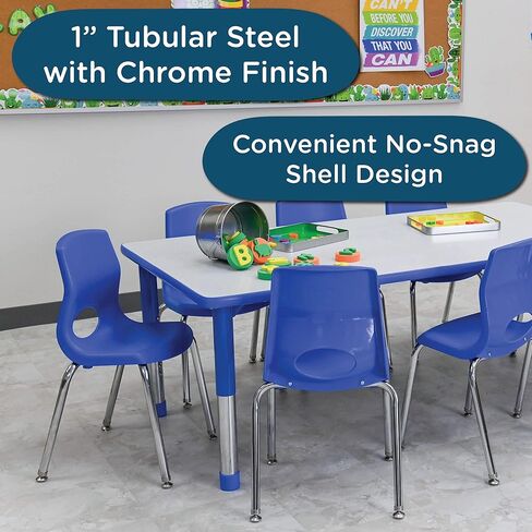 Angel H، كرسي أطفال MyPosture بأرجل من الكروم، باللون الأزرق، مقاس 10 بوصة in Kuwait