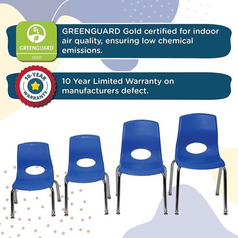 Angel H، كرسي أطفال MyPosture بأرجل من الكروم، باللون الأزرق، مقاس 10 بوصة in Kuwait