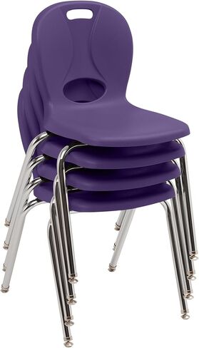 مدرسة التراص من سلسلة Learniture Structure، ارتفاع 45.72 سم، مجموعة من 4 كراسي أرجوانية in Kuwait