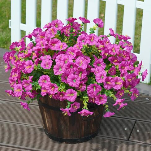 Artificial Plants for Outdoors Outside Spring Summer Decoration, 12 Bundles Faux Eucalyptus Leaves Stems Bulk Fake Greenery Branches Look Real UV Resistant for Home Porch Patio Planter Yard in Saudi Arabia